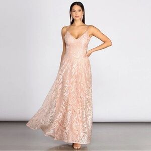 Veda Embroidered Elegance Ball Gown